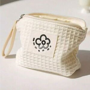 NEW Cream Textured Waffle Pouch